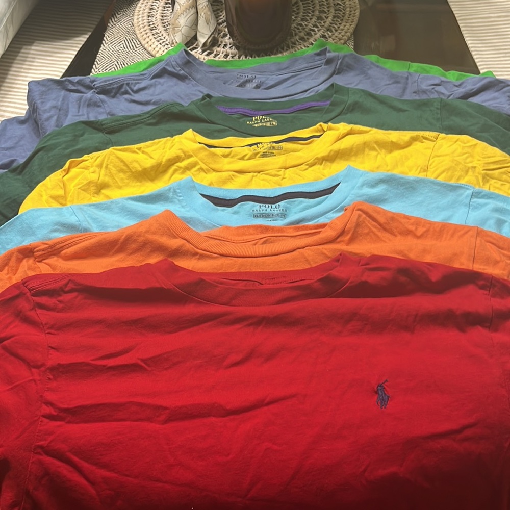 Lot of 7 Boys XL Ralph Lauren Polo tshirts